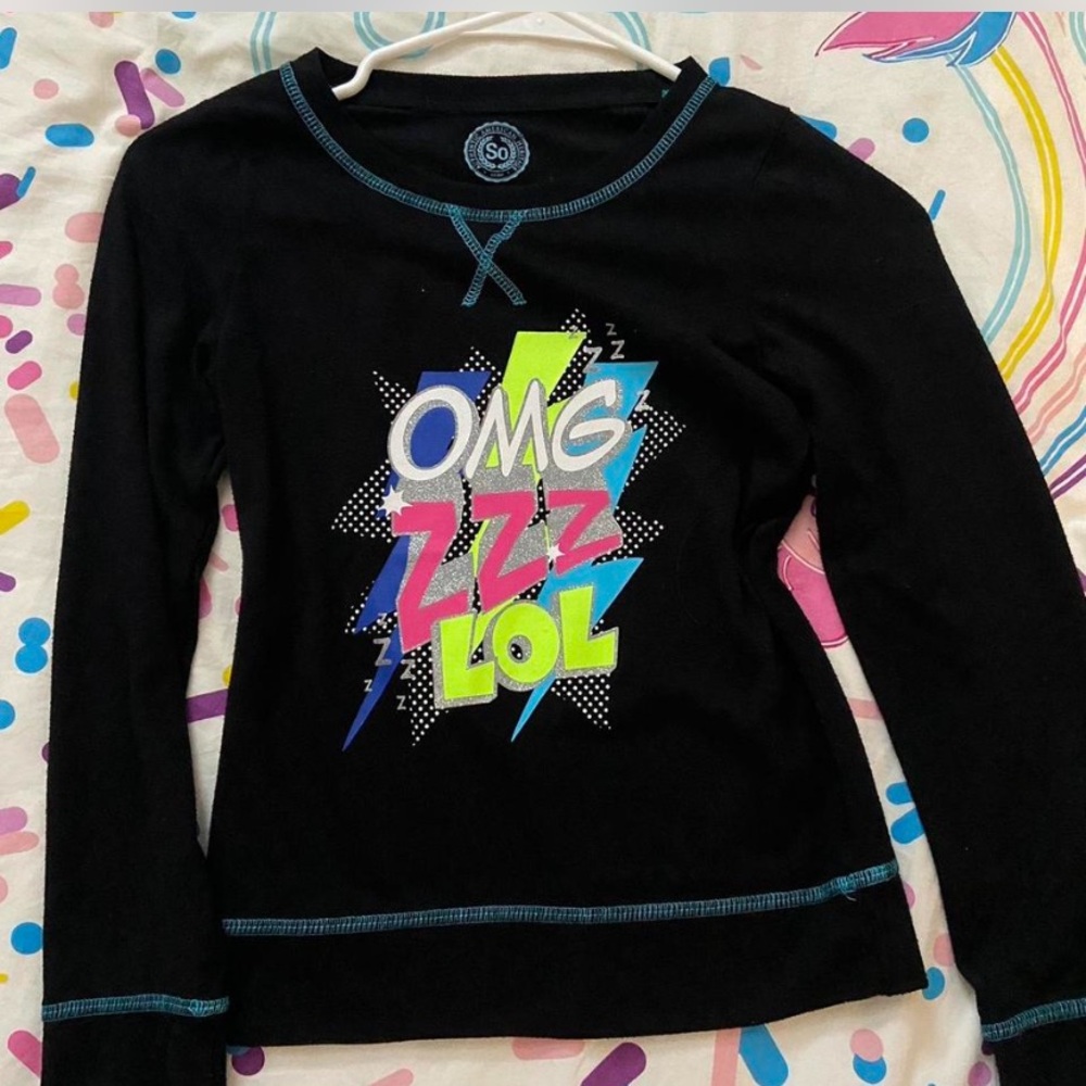 “omg zzz lol” pj shirt